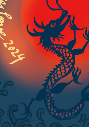 new year's card for dragon year